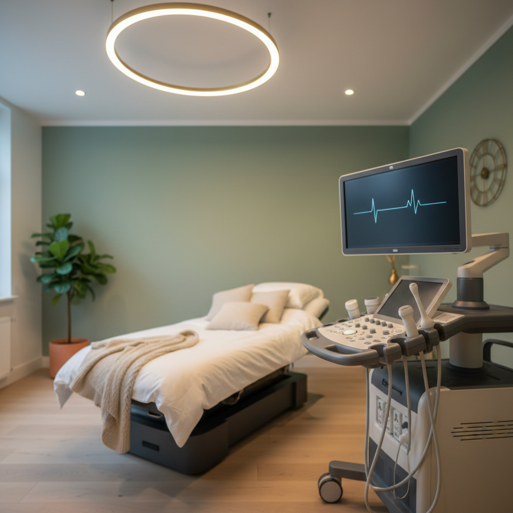 Moderne echokamer met apparatuur