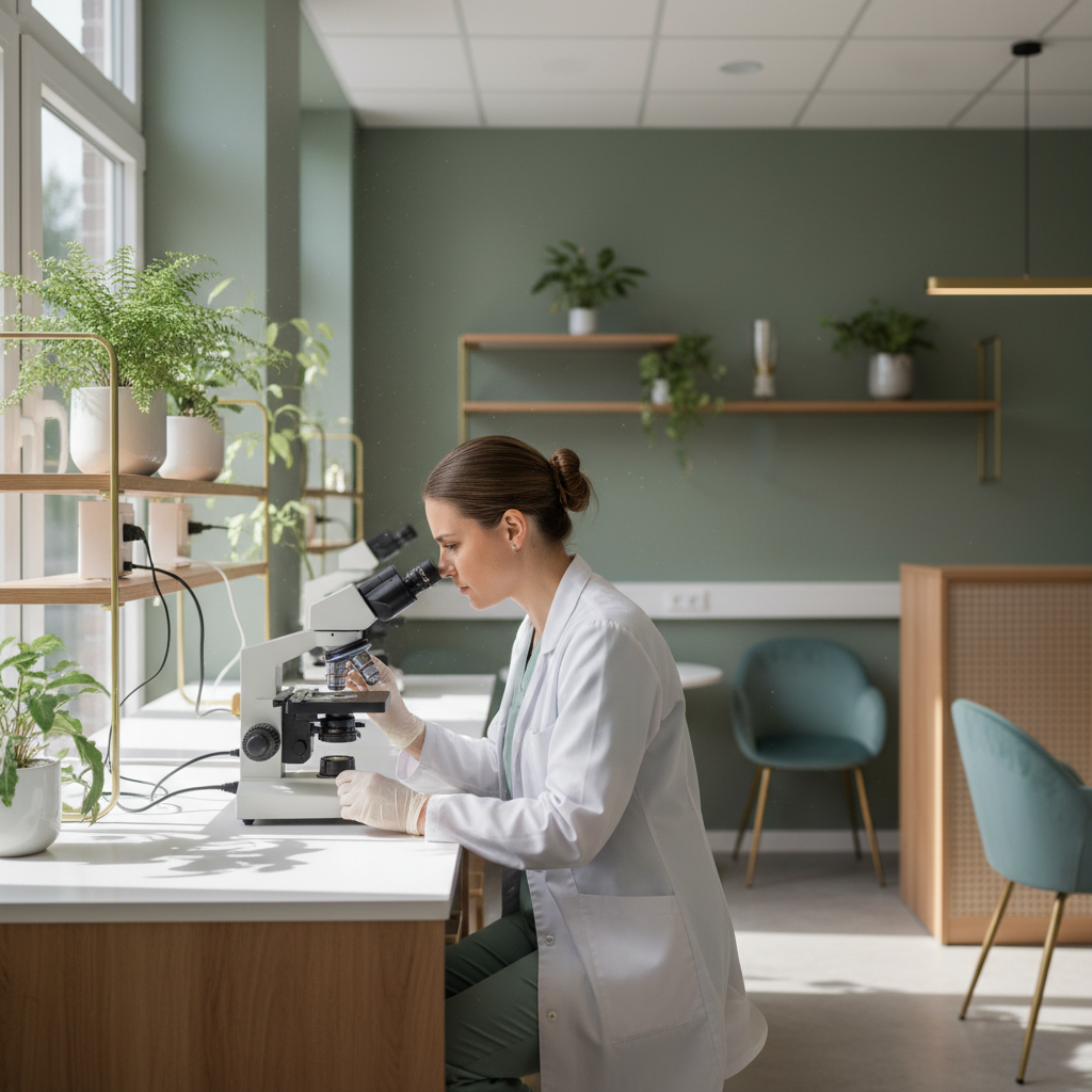 Laboratorium analyse van uitstrijkje