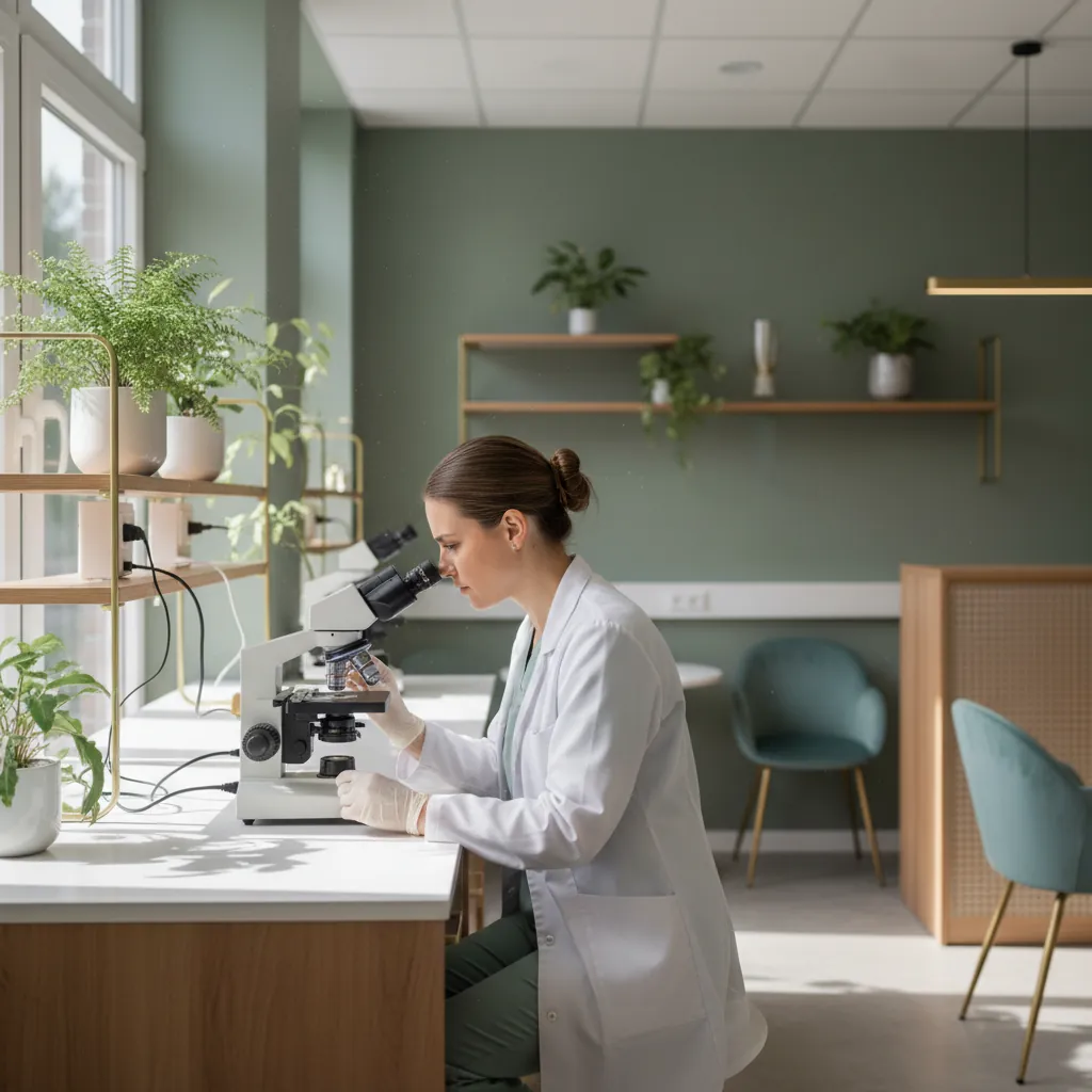 Laboratorium analyse van uitstrijkje