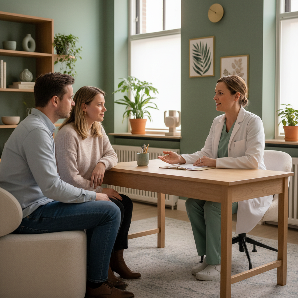 Gynaecoloog met kinderwens stel